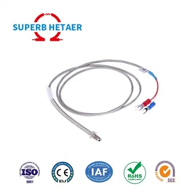 ترموکوپل PTFE مقاومت حرارتی رزوه ای غیر استاندارد سفارشی PT100 / PT1000